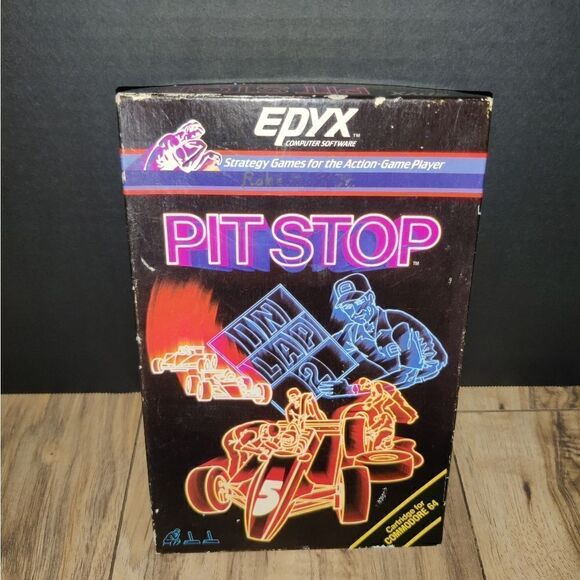 Pit Stop Epyx Computer Game For Commodore 64 In Original Box - Picture 9 of 9